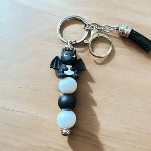 Black and White Dragon Keychain